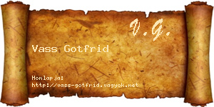Vass Gotfrid névjegykártya