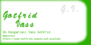 gotfrid vass business card